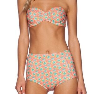 Marc by Marc Jacobs Pretty Bright Floral High Waist Two-Piece Bikini Orange L/XL